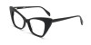 women's black cat eye glasses