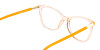 Crystal Clear or Transparent orange Colour Cat eye Glasses Frames