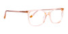 crystal clear and transparent tinted orange wayfarer cat eye glasses frames