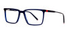 navy blue and red rectangular glasses frames