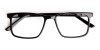 designer black rectangular glasses frames