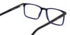 navy blue rectangular glasses frames