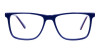 Navy Blue Red Rectangular Glasses