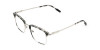 Grey Tortoise and Silver Glasses in Browline & Square  