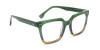 green and brown dual tone glasses