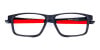 Black and Red Sports Glasses in Rectangle Shape