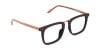 Brown Square Wooden Glasses Frame