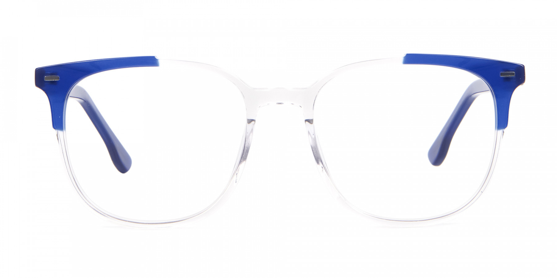 Nerd Wayfarer Colour Mix Frame, Blue Glasses - 1
