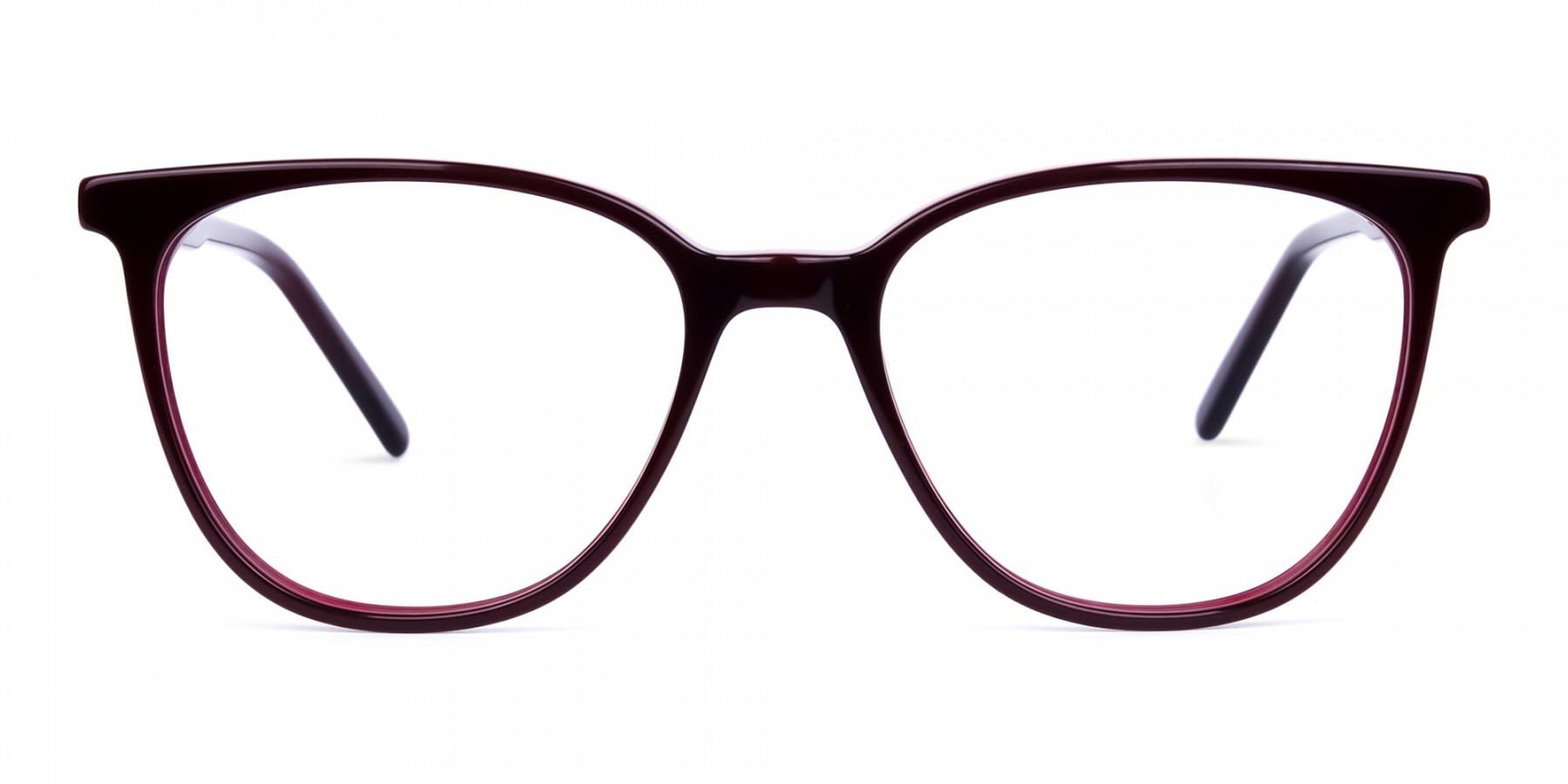 burgundy cat eye glasses -1