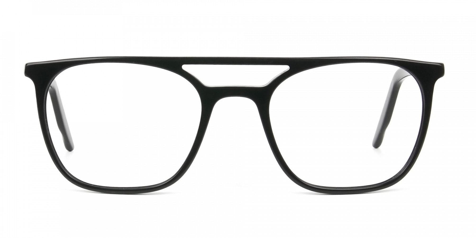 Black Aviator Spectacles in Acetate  - 1