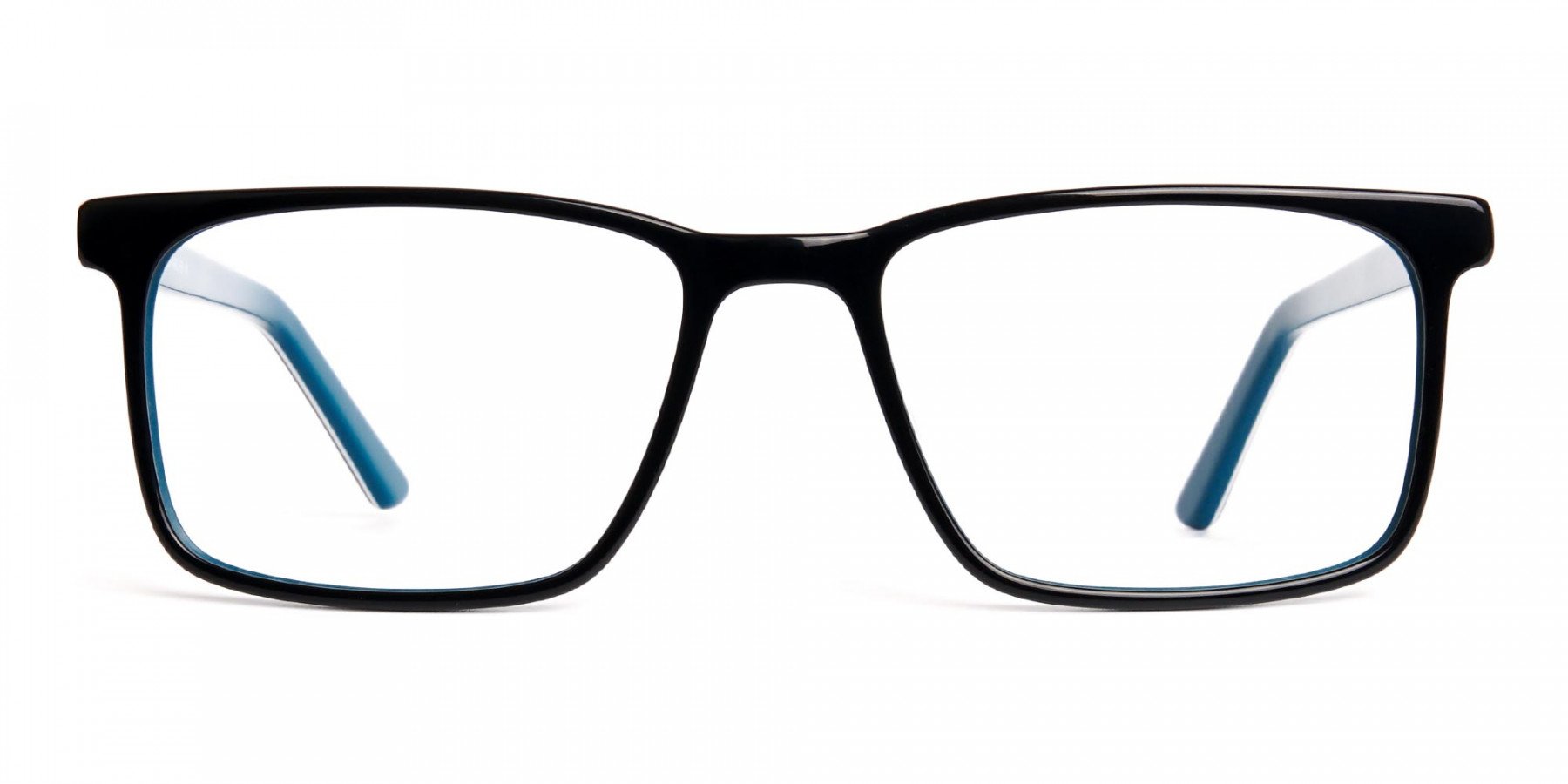 designer-Black-and-teal rectangular-glasses-frames-1