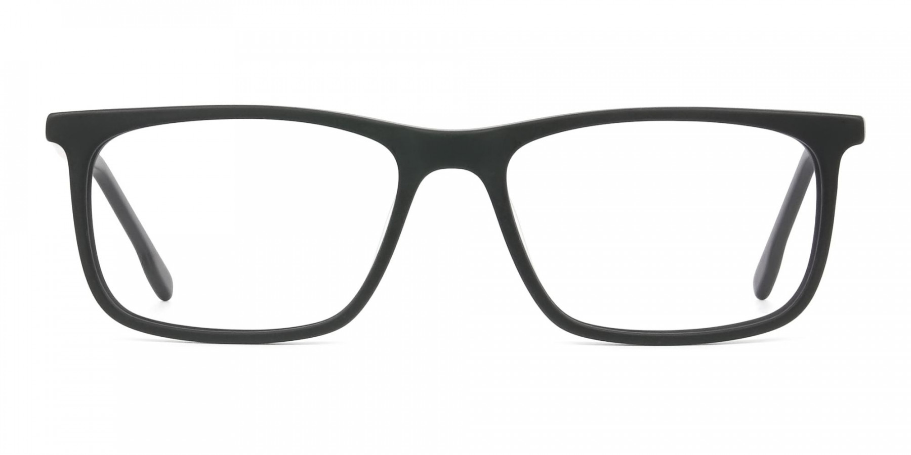 Matte Black & Red Acetate Spectacles - 1