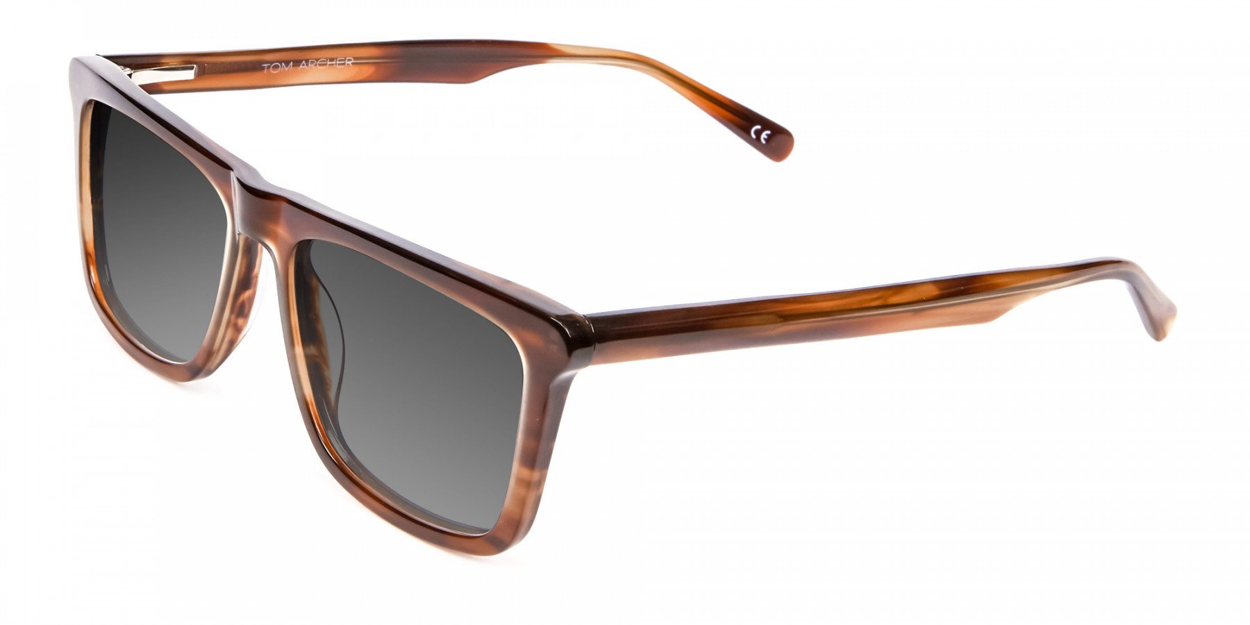 Brown Grey Rectangular Sunglasse-3