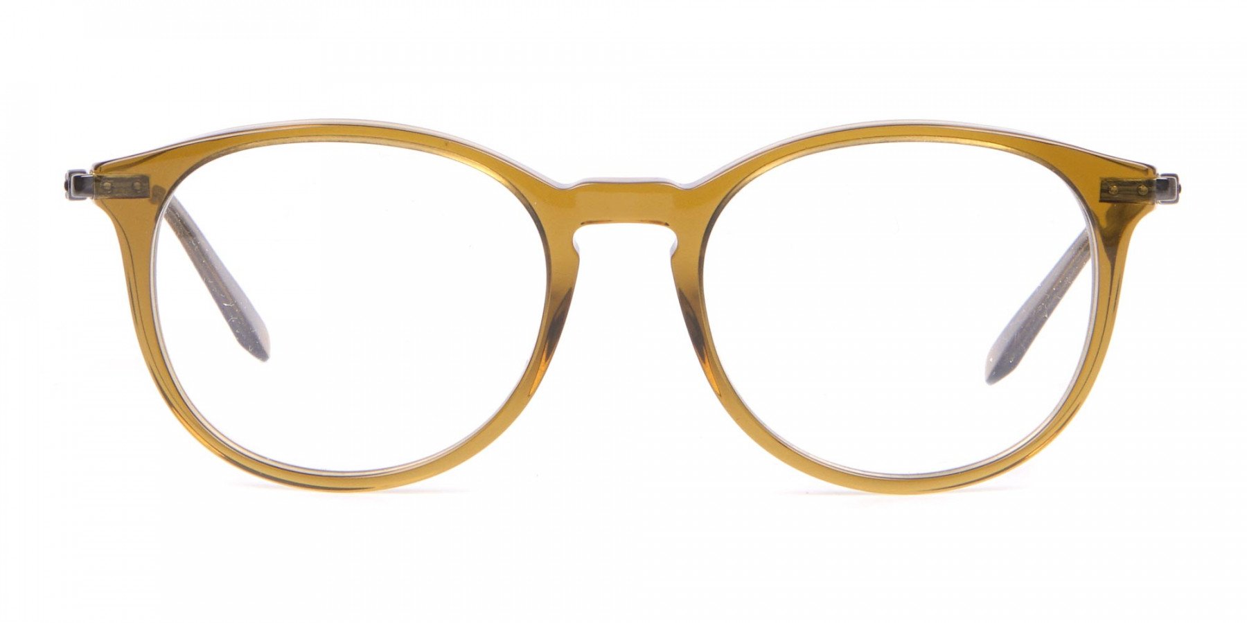 Salvatore Ferragamo SF2123 Retro Round Glasses Khaki-1