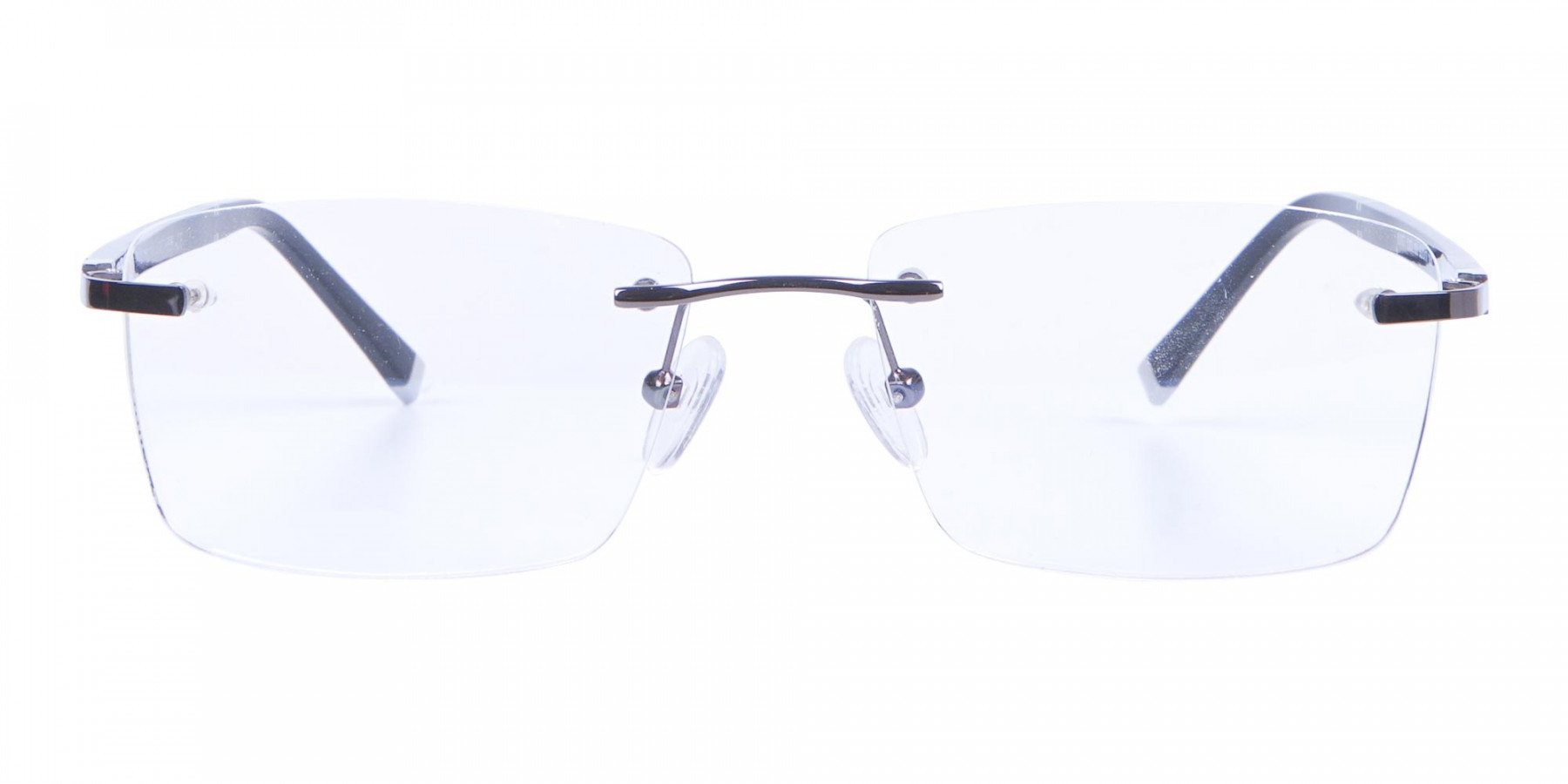 Detailed Rimless Glasses & Ticker Temple-1