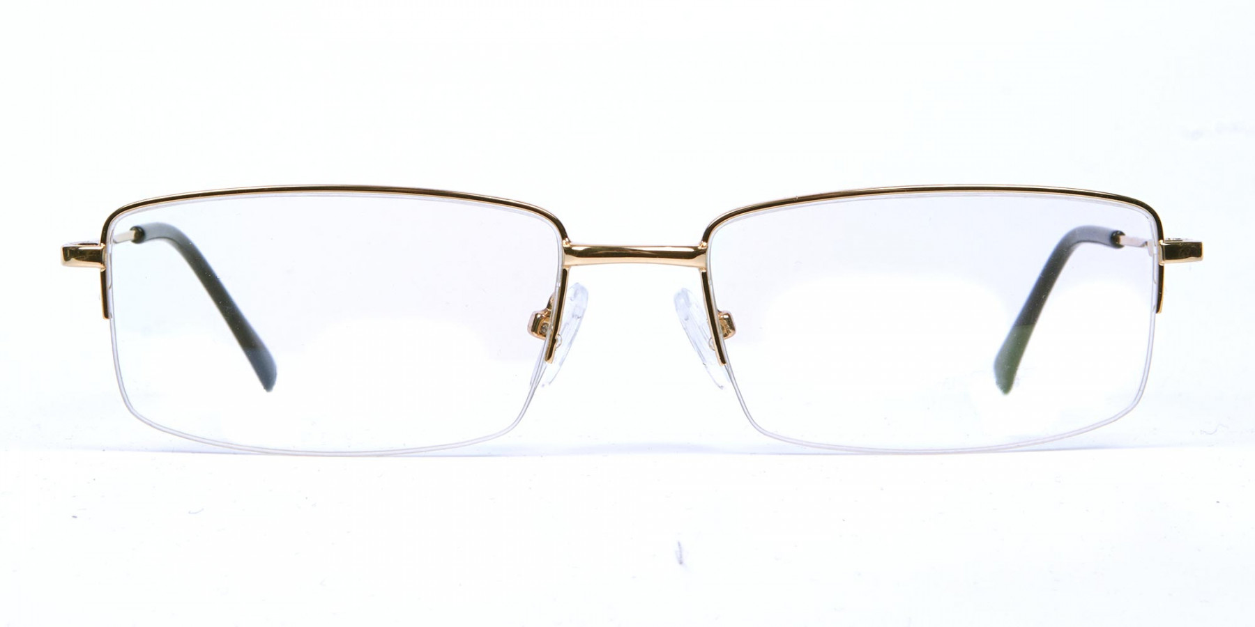 Gold Rectangle Glasses in Half-Rim Unisex - OLIVER CA2