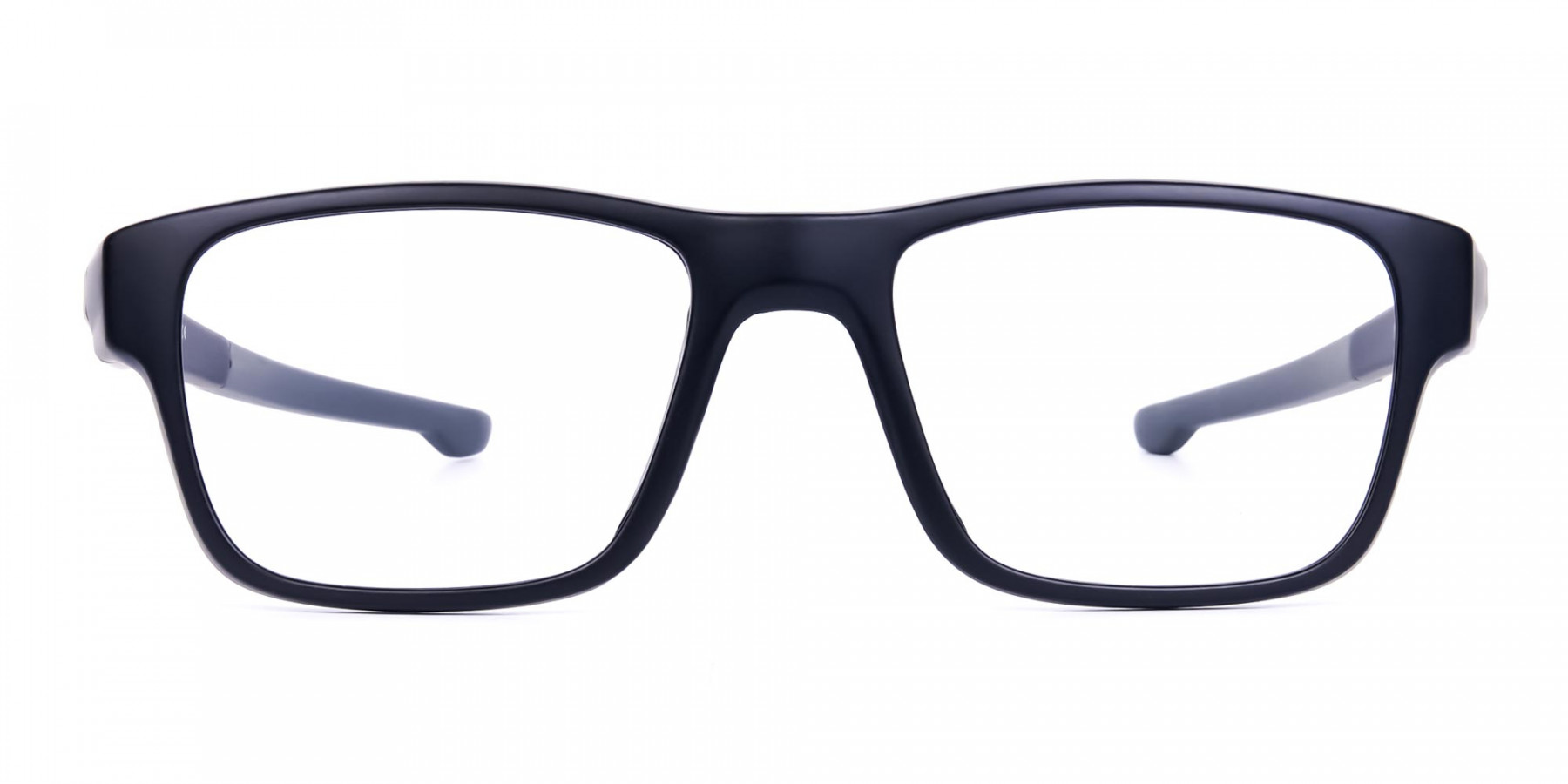 Rectangular Matte Black and Grey sports goggles-1
