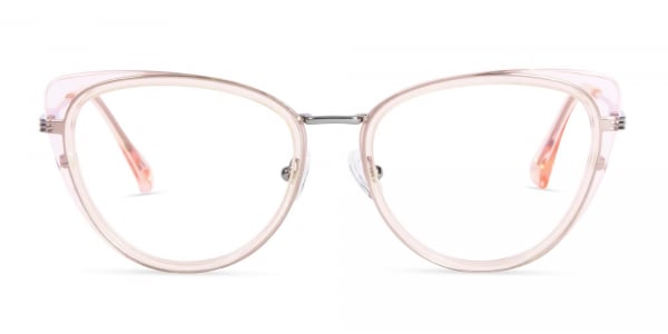 Crystal Beige Cat Eye Glasses