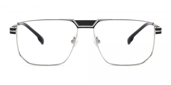 Silver And Black Glasses