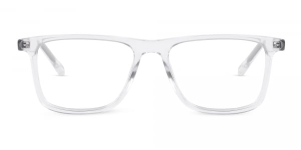 Crystal Clear Rectangular Eyeglasses Frames-1