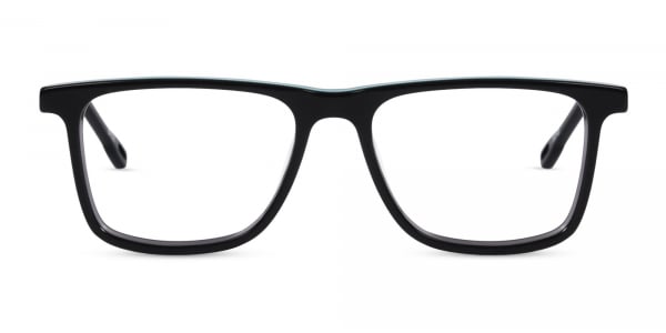 Black Rectangular Acetate Glasses-1