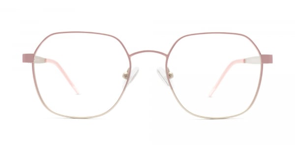 Pink Hexagon Glasses