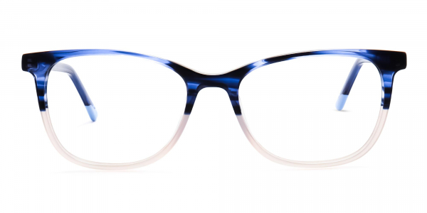 dual tone square glasses  