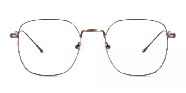 Square Gold Frame Glasses-1