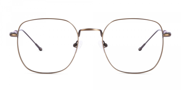 Square Gold Frame Glasses-1