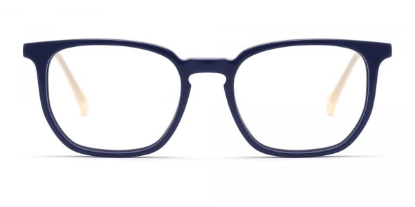 blue square eyeglass frames