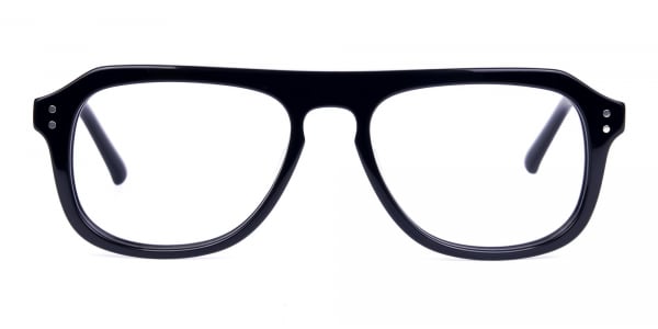 All Black Aviator Glasses Frame