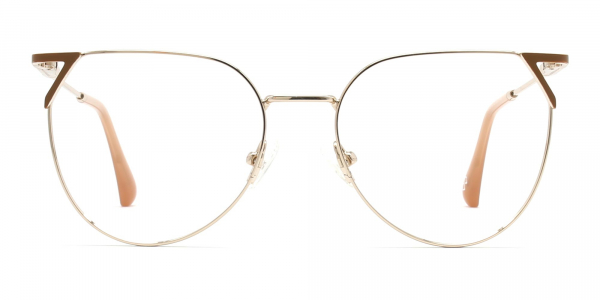 cat eye glasses metal frame