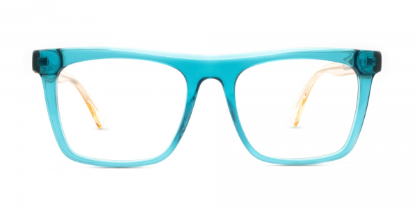 Blue Rectangular Glasses