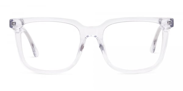 Full Rim Crystal Clear Wayfarer Eyeglasses