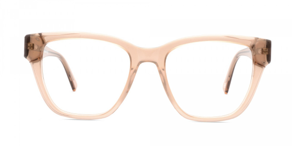 Crystal Brown Square Eyeglasses