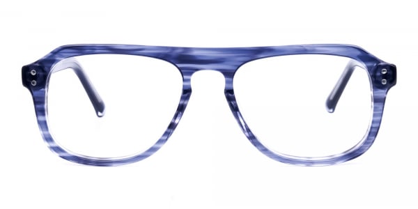 Ocean Blue Aviator Glasses Frame