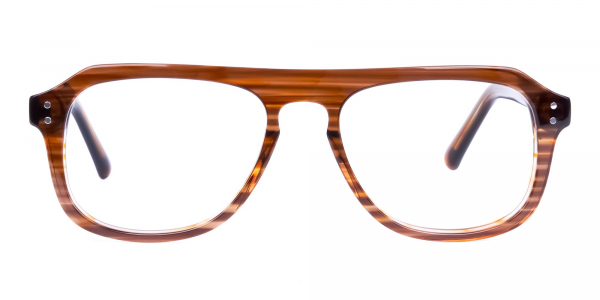 Hazelnut Brown Aviator Glasses Frame
