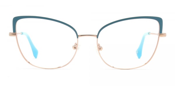 rose gold cat eye glasses
