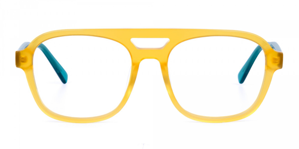 Bright Yellow Aviator Glasses