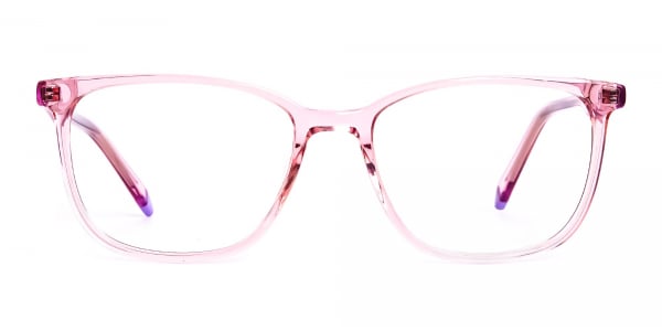 Crystal pink Wayfarer and Rectangular Glasses Frames 