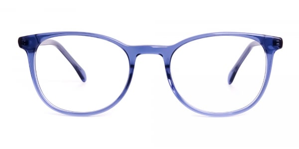Dark Blue Round Glasses Frames