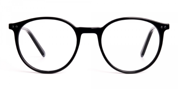 designer and trendy black round glasses frames