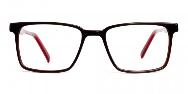 dark brown Rectangular full rim Glasses frames