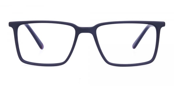 Matte Black Fully Rimmed Rectangular Glasses