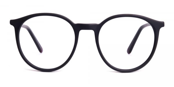Matte black full rim Round Glasses frames