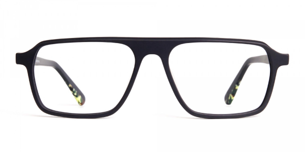 Matte Grey Rectangular Full Rim Glasses frames