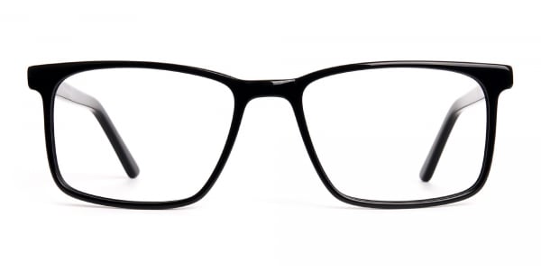 designer black rectangular glasses frames