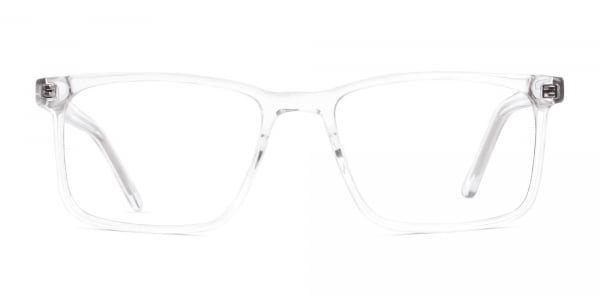 designer transparent rectangular glasses frames