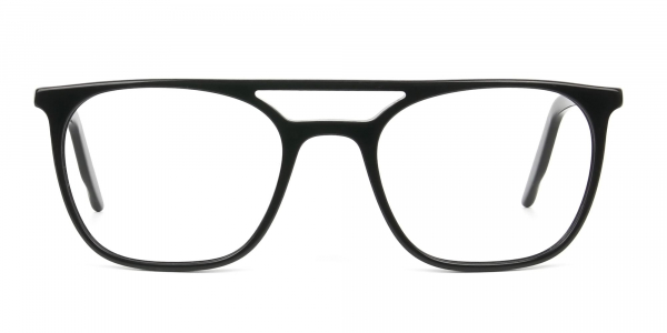 Black Aviator Spectacles in Acetate   