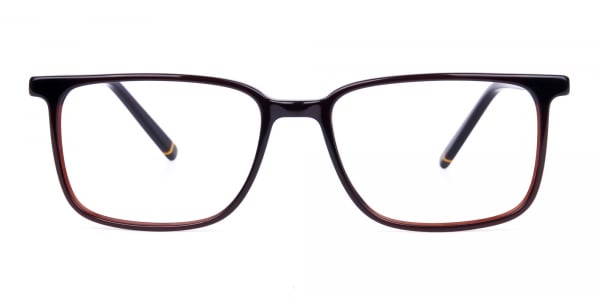 Dark Brown Rim Rectangular Glasses